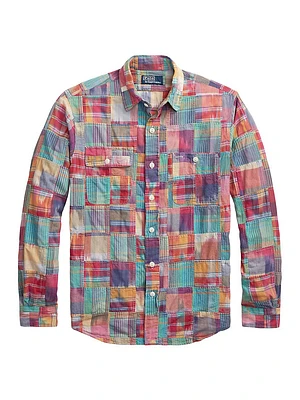 Madras Patchwork Sport Shirt