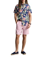 Classic-Fit Martime Cotton-Linen Shorts