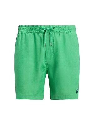 Prepster Linen Flat-Front Shorts