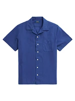 Linen & Cotton-Blend Camp Shirt