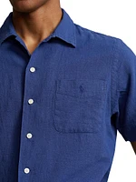 Linen & Cotton-Blend Camp Shirt