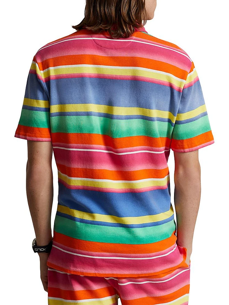 Striped Cotton Polo Shirt