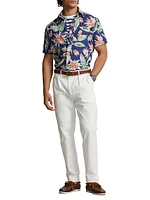 Floral Seersucker Cotton Shirt