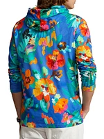 Floral Cotton Hooded Long-Sleeve T-Shirt