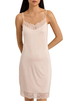 Josephine Satin Lace Slip Midi-Dress