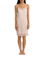 Josephine Satin Lace Slip Midi-Dress