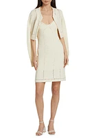 Thea Pointelle-Knit Cotton Minidress