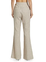 Abigail Linen-Blend Grommet Pants