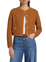 Textured Knit Cotton Cardigan