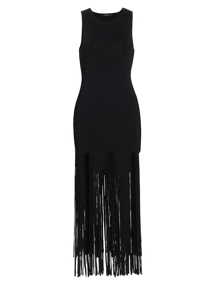 Margaux Fringe Midi Sheath Dress