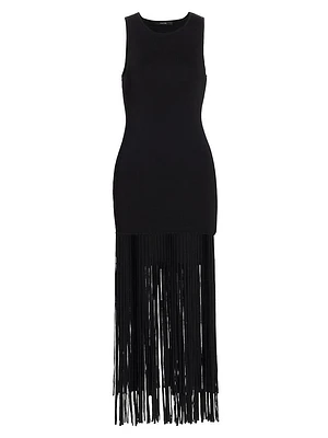 Margaux Fringe Midi Sheath Dress