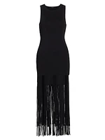 Margaux Fringe Midi Sheath Dress