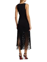 Margaux Fringe Midi Sheath Dress