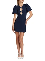 Karina Crystal-Embellished Cut-Out Minidress