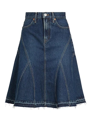 Denim Midi-Skirt