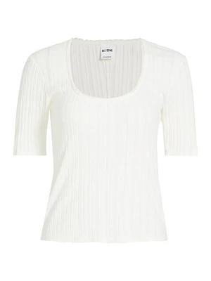 Pointelle Cotton Top