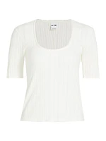 Pointelle Cotton Top