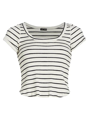 The Itty Bitty Cotton-Blend Scoopneck Top