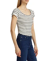 The Itty Bitty Cotton-Blend Scoopneck Top