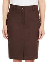 Joan Cotton-Blend Skirt