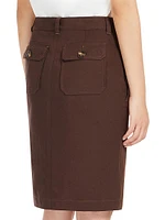 Joan Cotton-Blend Skirt