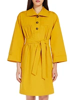 Afro Cotton Trench Dress