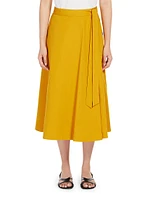 Gavino Silk Midi-Skirt