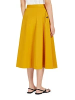 Gavino Silk Midi-Skirt