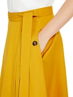 Gavino Silk Midi-Skirt