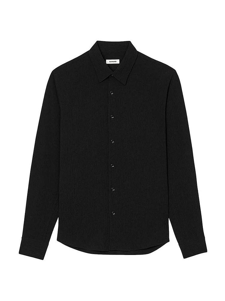 Pleated Loose-Fit Shirt