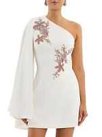 Chantara Starfish Embroidered One-Shoulder Minidress