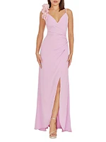 Camelia Ruched Maxi Wrap Dress