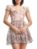 Marissa Beaded Floral Minidress