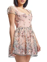 Marissa Beaded Floral Minidress