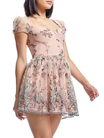 Marissa Beaded Floral Minidress