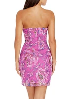 Camilla Sequin-Embellished Strapless Minidress