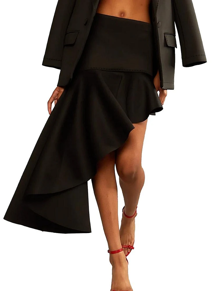 Asymmetric Flounce Skirt