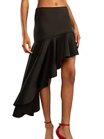 Asymmetric Flounce Skirt