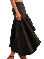 Asymmetric Flounce Skirt