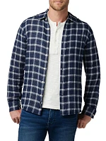 Oliver Plaid Cotton-Linen Shirt