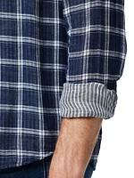 Oliver Plaid Cotton-Linen Shirt