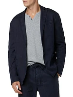 Denim Two-Button Blazer