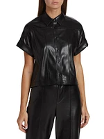 Edyth Vegan Leather Shirt