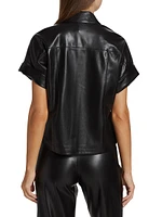 Edyth Vegan Leather Shirt