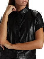 Edyth Vegan Leather Shirt