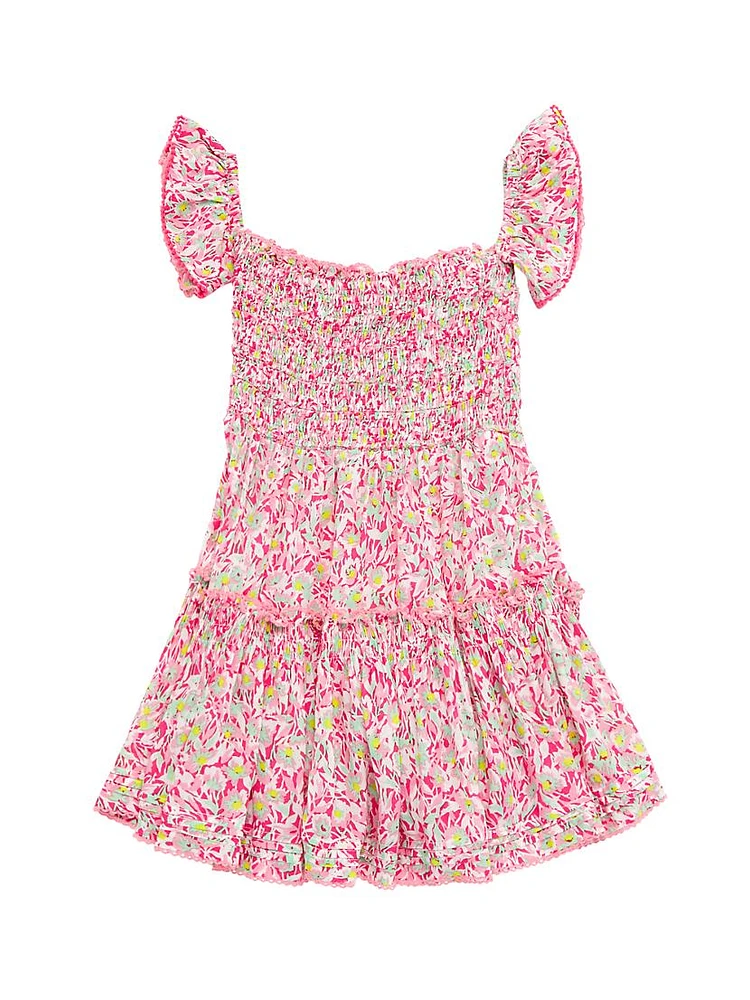 Little Girl's & Smocked Floral Minidress