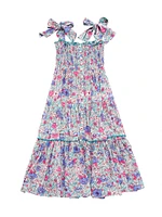 Little Girl's & Floral Maxi Dress