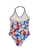 Little Girl's & Flowers The Sky One-Piece Swimsuit