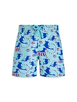 Little Boy's & Circus Print Swim Trunks