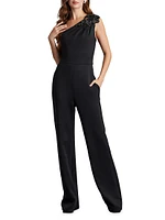 Embellished One-Shoulder Jumpsuit